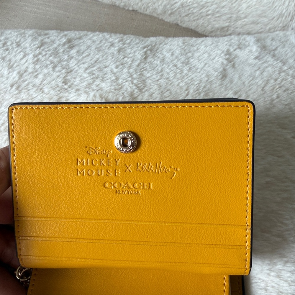Coach DISNEY MICKEY MOUSE X KEITH HARING SNAP Small WALLET NWOT - Picture 5 of 13